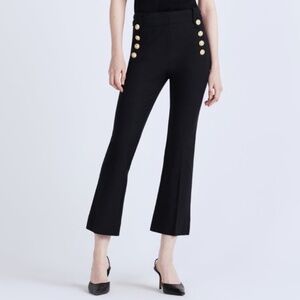 Derek Lam 10 Crosby | Robertson Crop Flare Trouser Pants | Black | Size 6